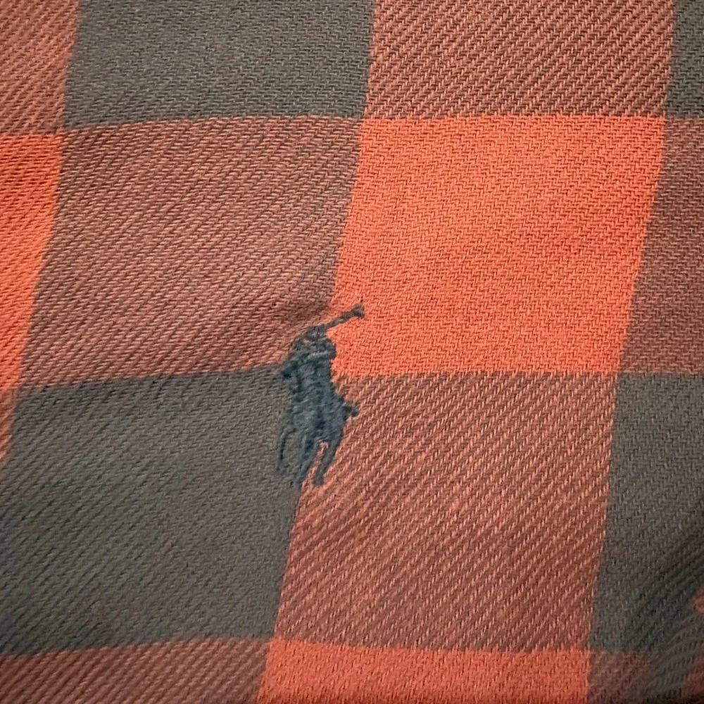 Polo Ralph Lauren Mens Classic Fit Lined Buffalo Check Soft Flannel Shirt Red M